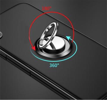 360° drehbarer Handyring aus Metall – einfach zu montieren, vielseitig einsetzbar, edles Design in Silber matt-schwarz