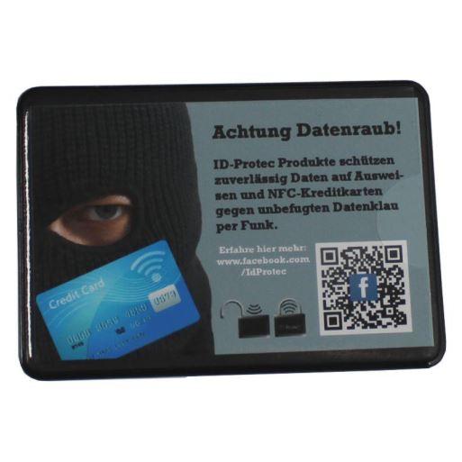 RFID-Schutzhülle in schwarz für eine Karte im Kreditkartenformat