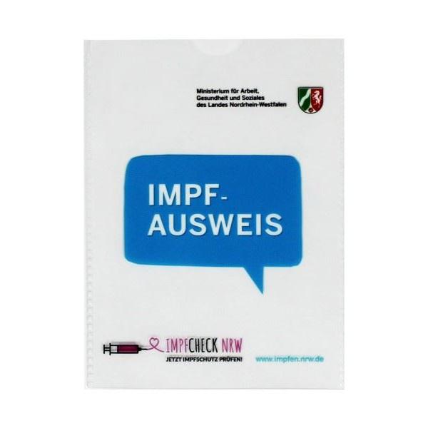 Einsteckhülle für den internationalen Impfausweis aus transparenter PVC-Folie