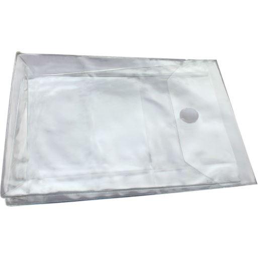 Schutzhülle aus transparenter PVC-Weichfolie, mit Füllhöhe und Klettverschluss