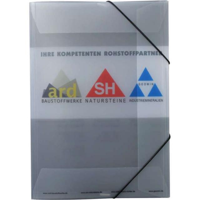 transparenter Eckspanner mit Gummizugverschluss, aus PP