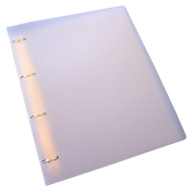 Ringbuch A4 aus PP in transparent mit 4er Rundringmechanik