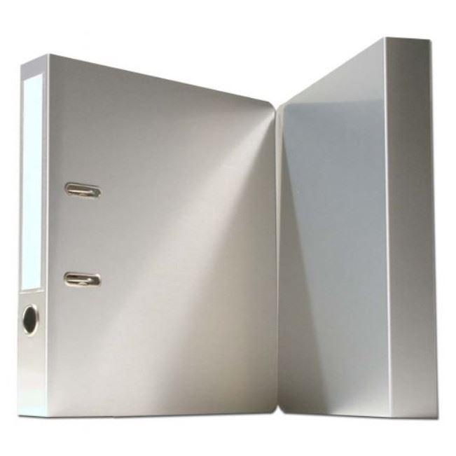 Ringbuch A4 in Aluminium-Optik