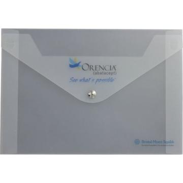 transparente Dokumentenbox aus PP mit Druckknopf und individuellem Druck